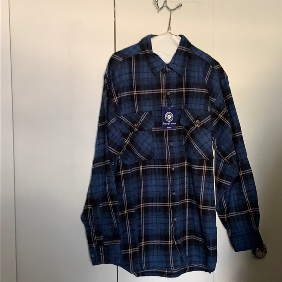 Burry Lane Other - Men's Large Heavy Weight Shirt Blue Flannel Plaid